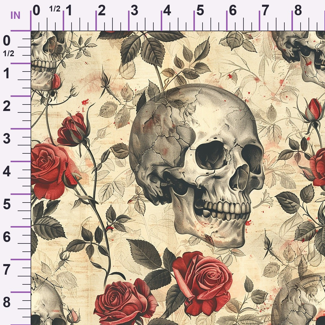 Gothic Blooms Pattern 10 Minky Fabric