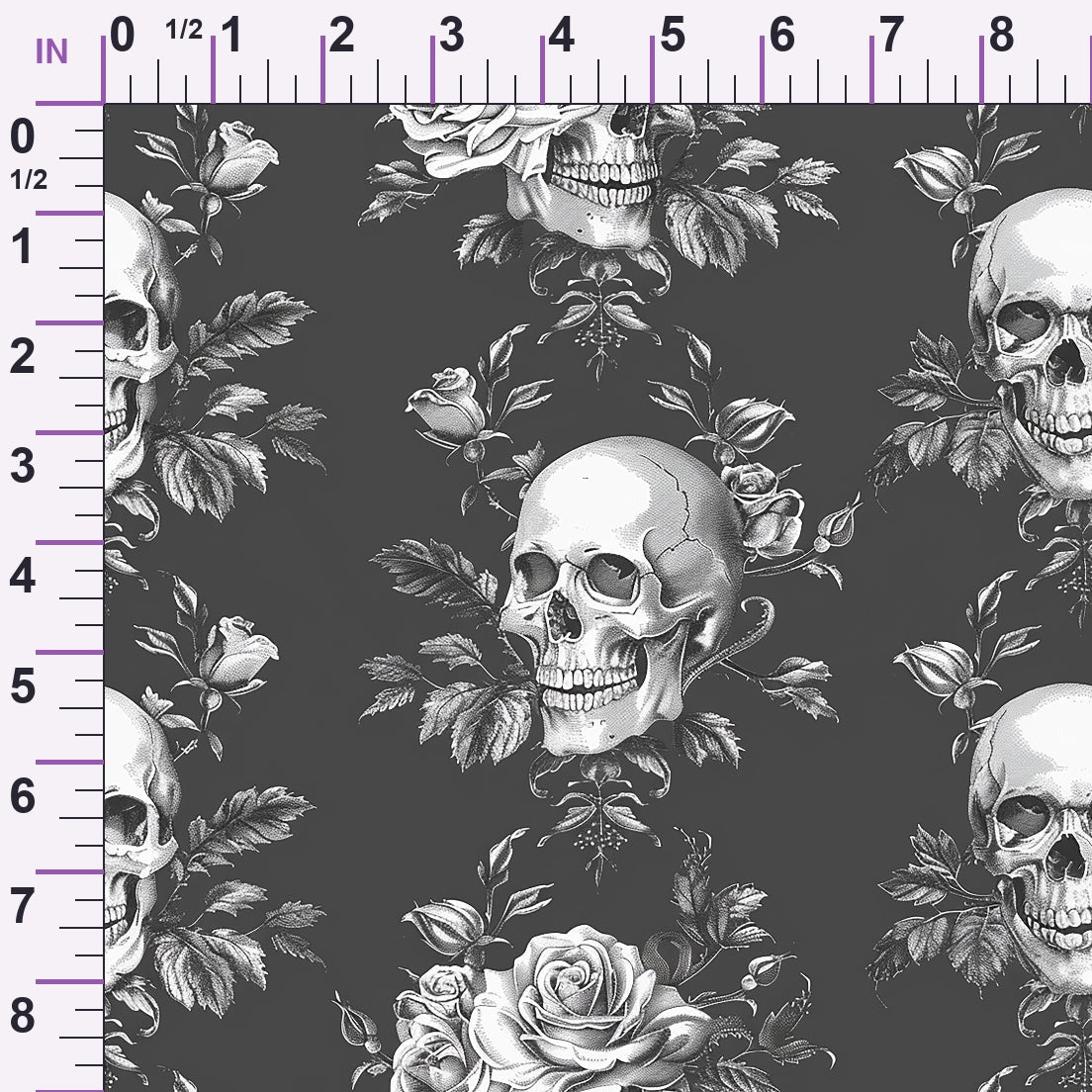 Gothic Blooms Pattern 2 Minky Fabric