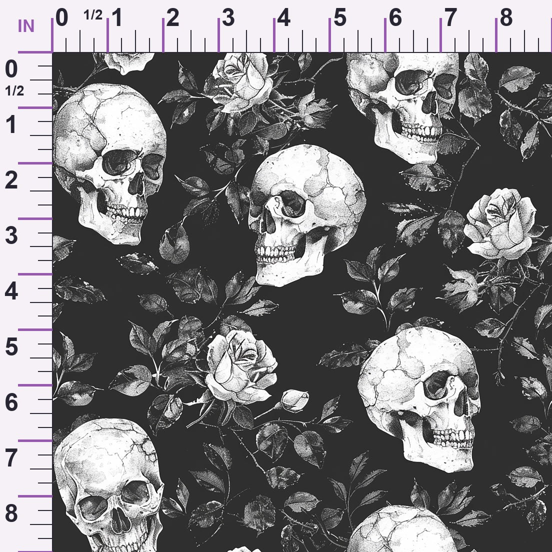 Gothic Blooms Pattern 3 Minky Fabric