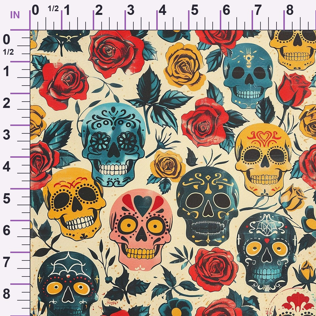 Gothic Blooms Pattern 4 Minky Fabric