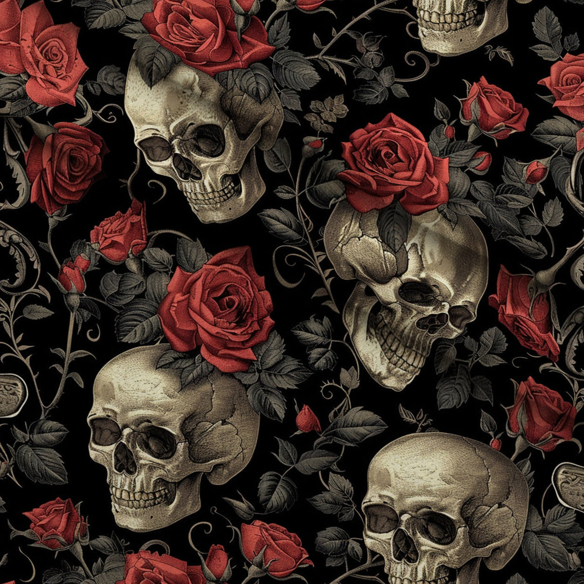 Gothic Blooms Pattern 5 Minky Fabric