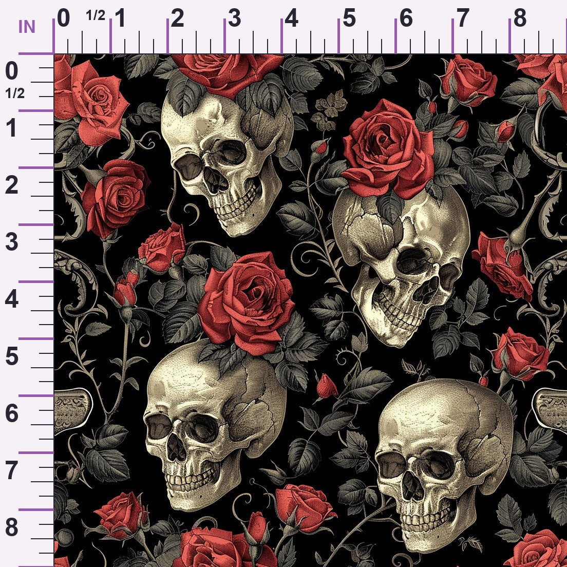 Gothic Blooms Pattern 5 Minky Fabric