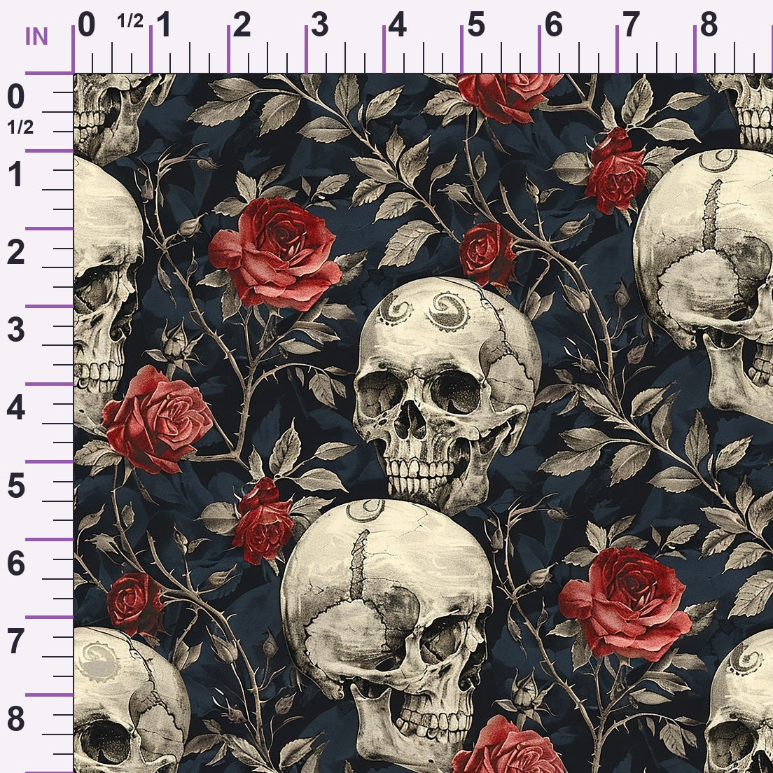 Gothic Blooms Pattern 6 Minky Fabric