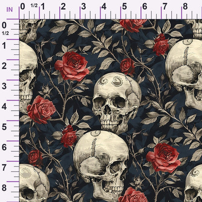 Gothic Blooms Pattern 6 Minky Fabric