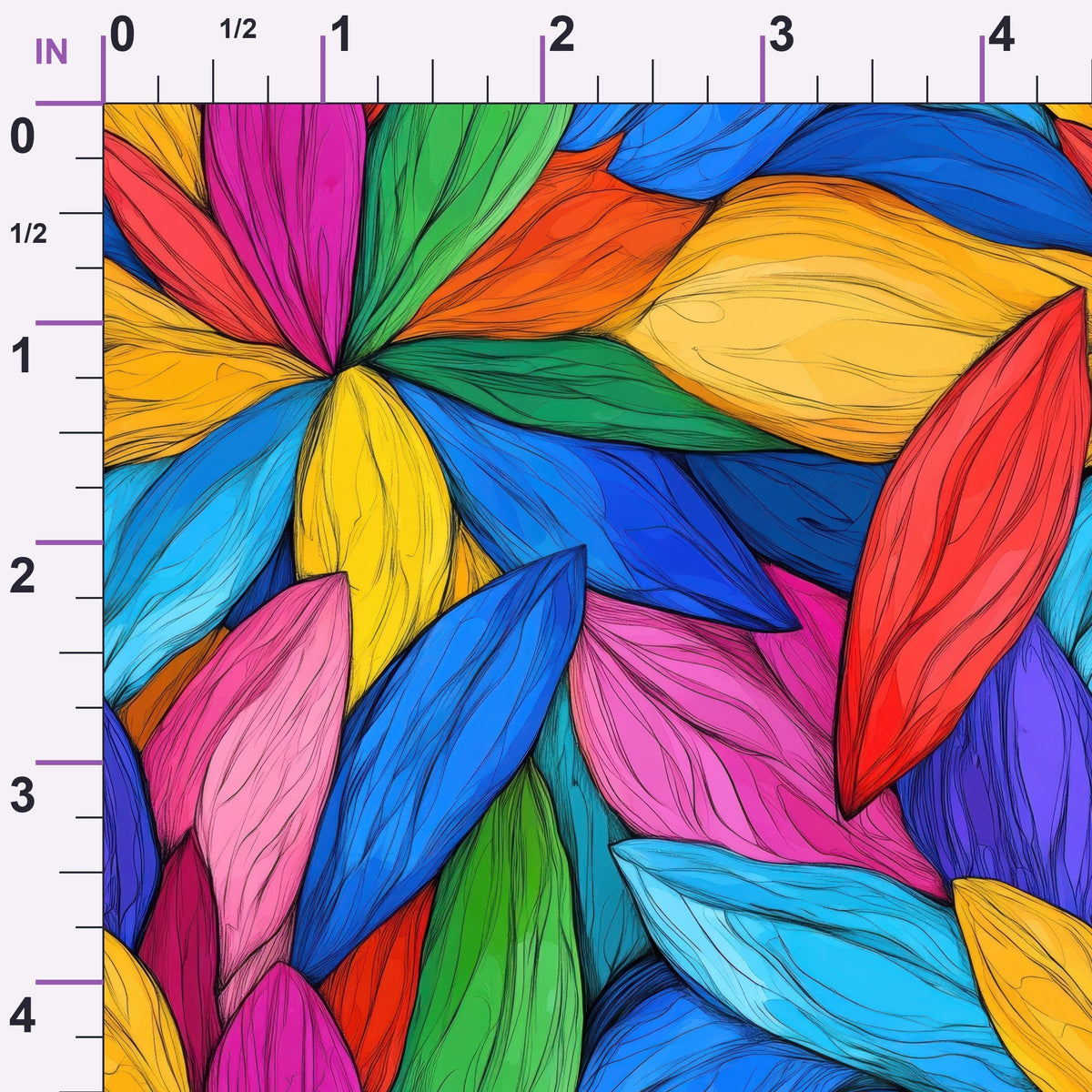Gouache Garden Pattern 2 Minky Fabric