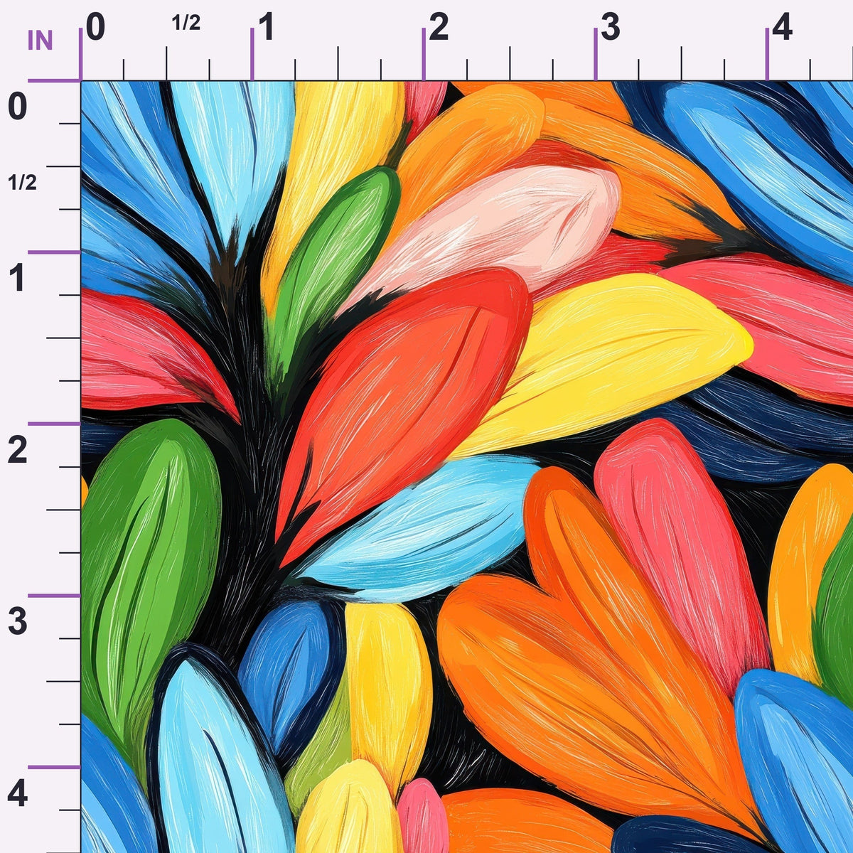 Gouache Garden Pattern 5 Minky Fabric
