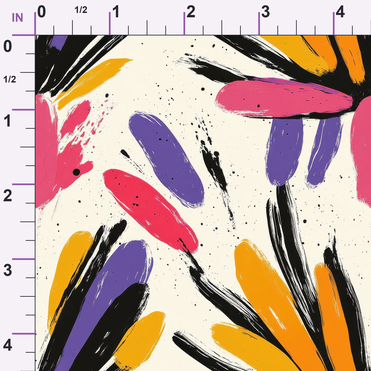 Gouache Garden Pattern 9 Minky Fabric