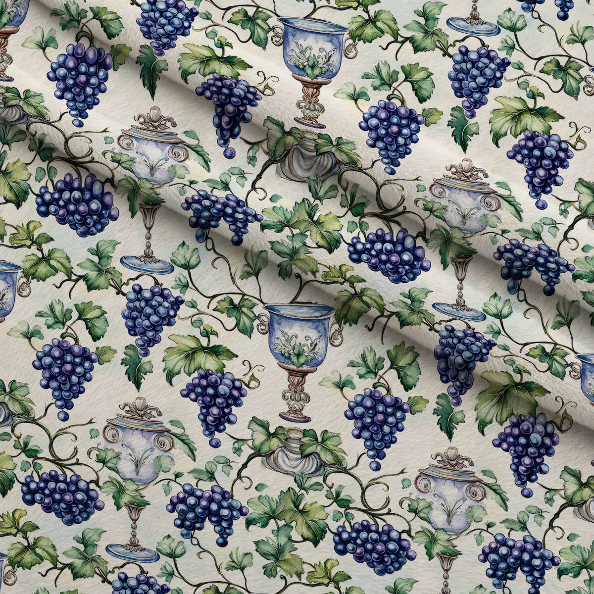 Grapes and Goblets Pattern 11 Minky Fabric