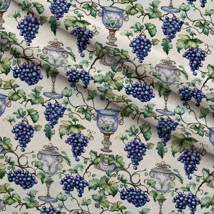 Grapes and Goblets Pattern 11 Minky Fabric