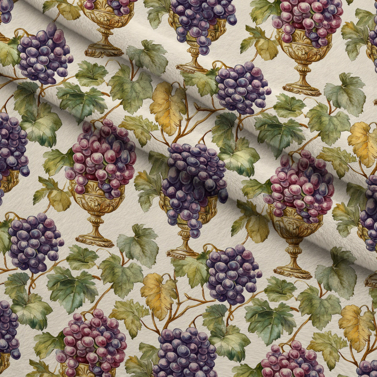 Grapes and Goblets Pattern 15 Minky Fabric