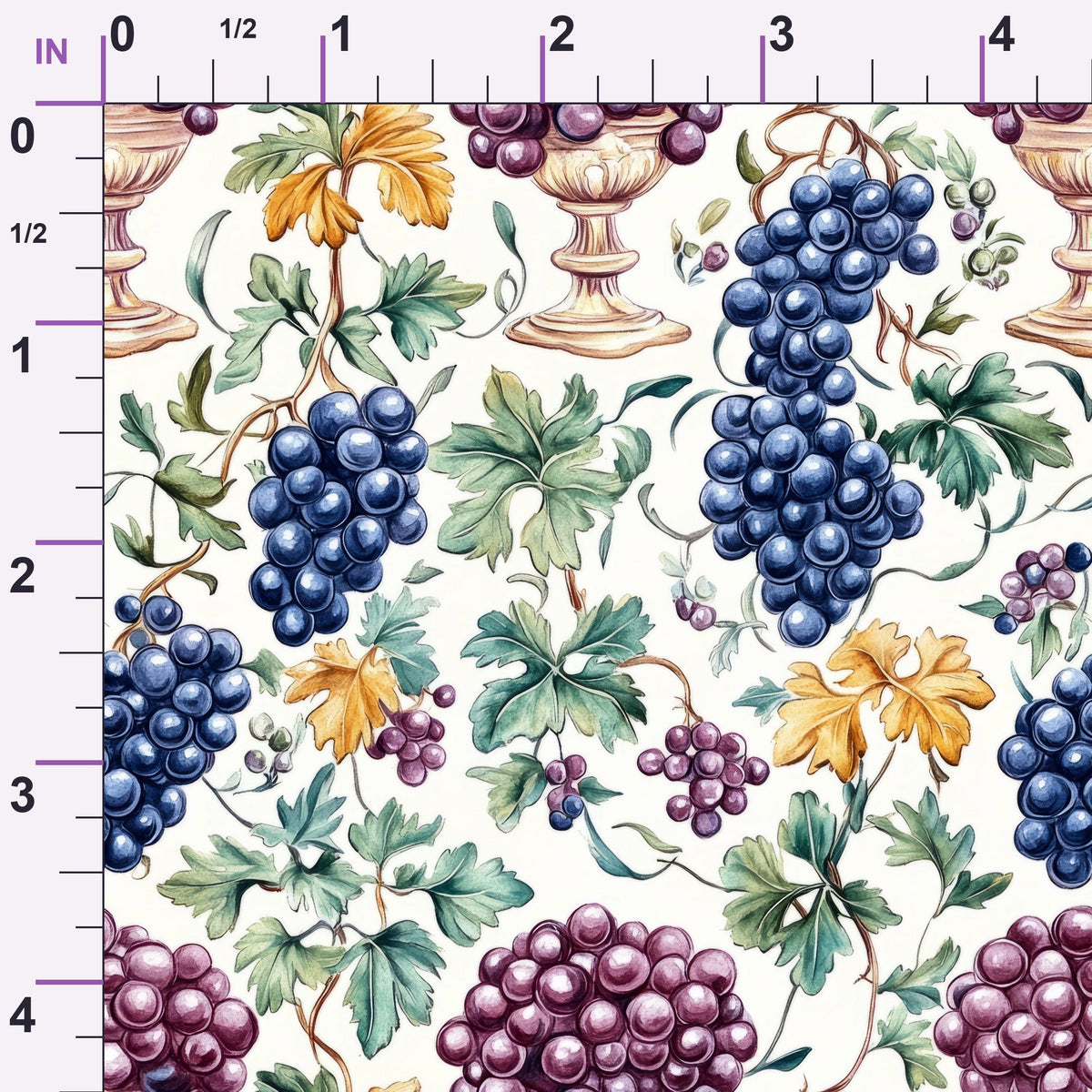 Grapes and Goblets Pattern 16 Minky Fabric