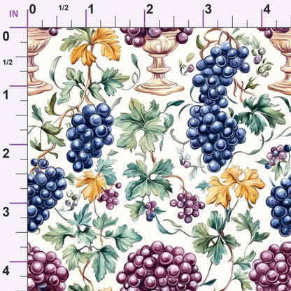 Grapes and Goblets Pattern 16 Minky Fabric