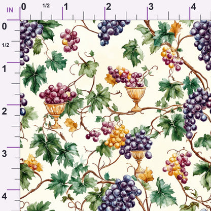Grapes and Goblets Pattern 17 Minky Fabric