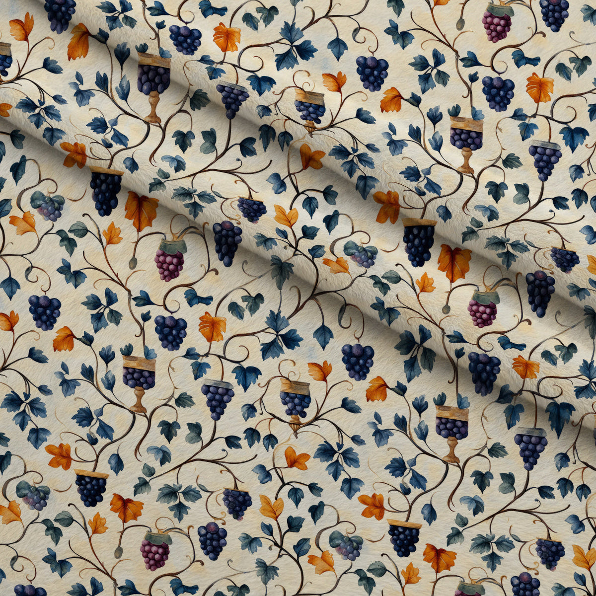 Grapes and Goblets Pattern 18 Minky Fabric
