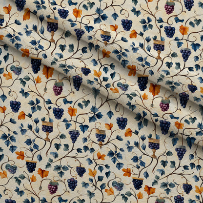Grapes and Goblets Pattern 18 Minky Fabric