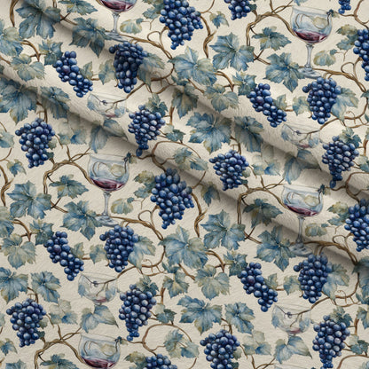 Grapes and Goblets Pattern 22 Minky Fabric
