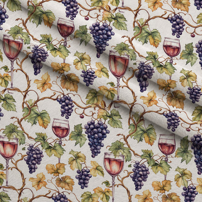 Grapes and Goblets Pattern 23 Minky Fabric