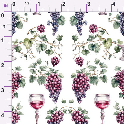Grapes and Goblets Pattern 25 Minky Fabric