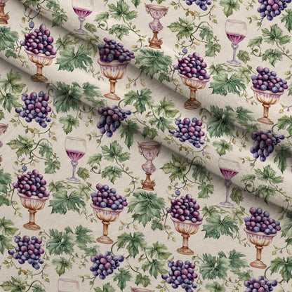 Grapes and Goblets Pattern 27 Minky Fabric