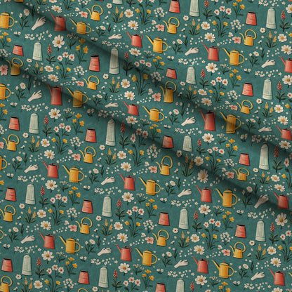 Green Thumb Blooms Pattern 10 Minky Fabric