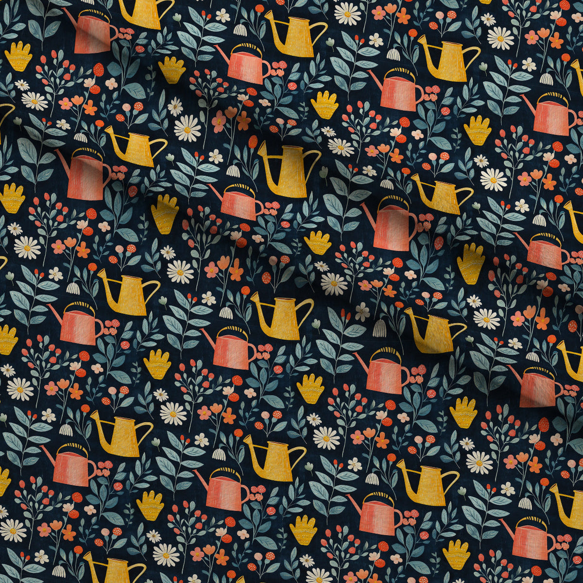 Green Thumb Blooms Pattern 11 Minky Fabric