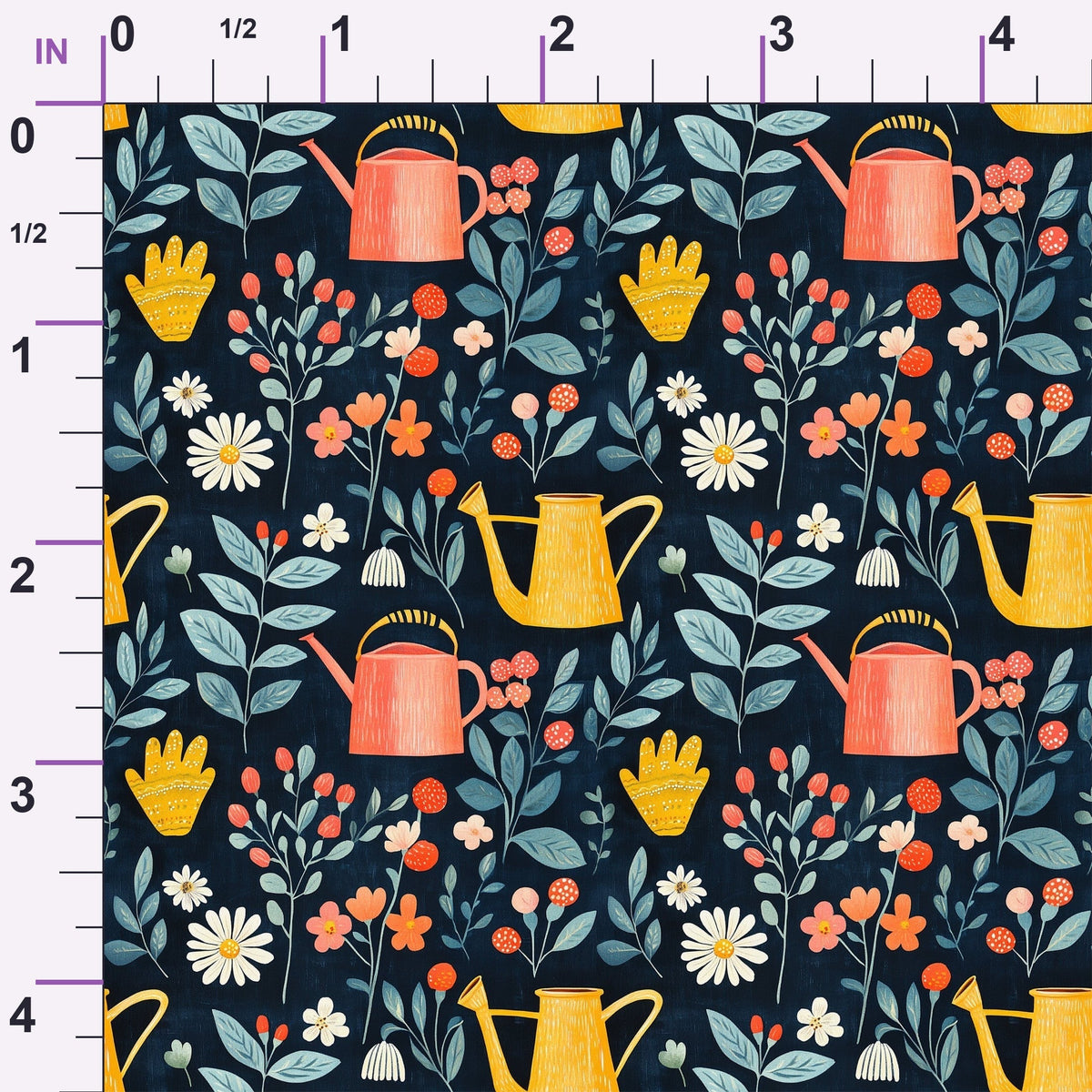 Green Thumb Blooms Pattern 11 Minky Fabric