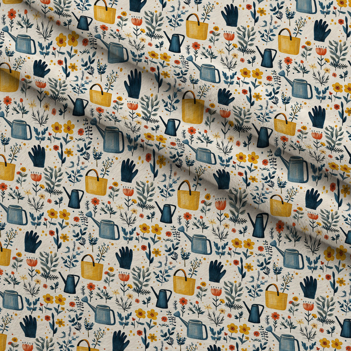 Green Thumb Blooms Pattern 12 Minky Fabric