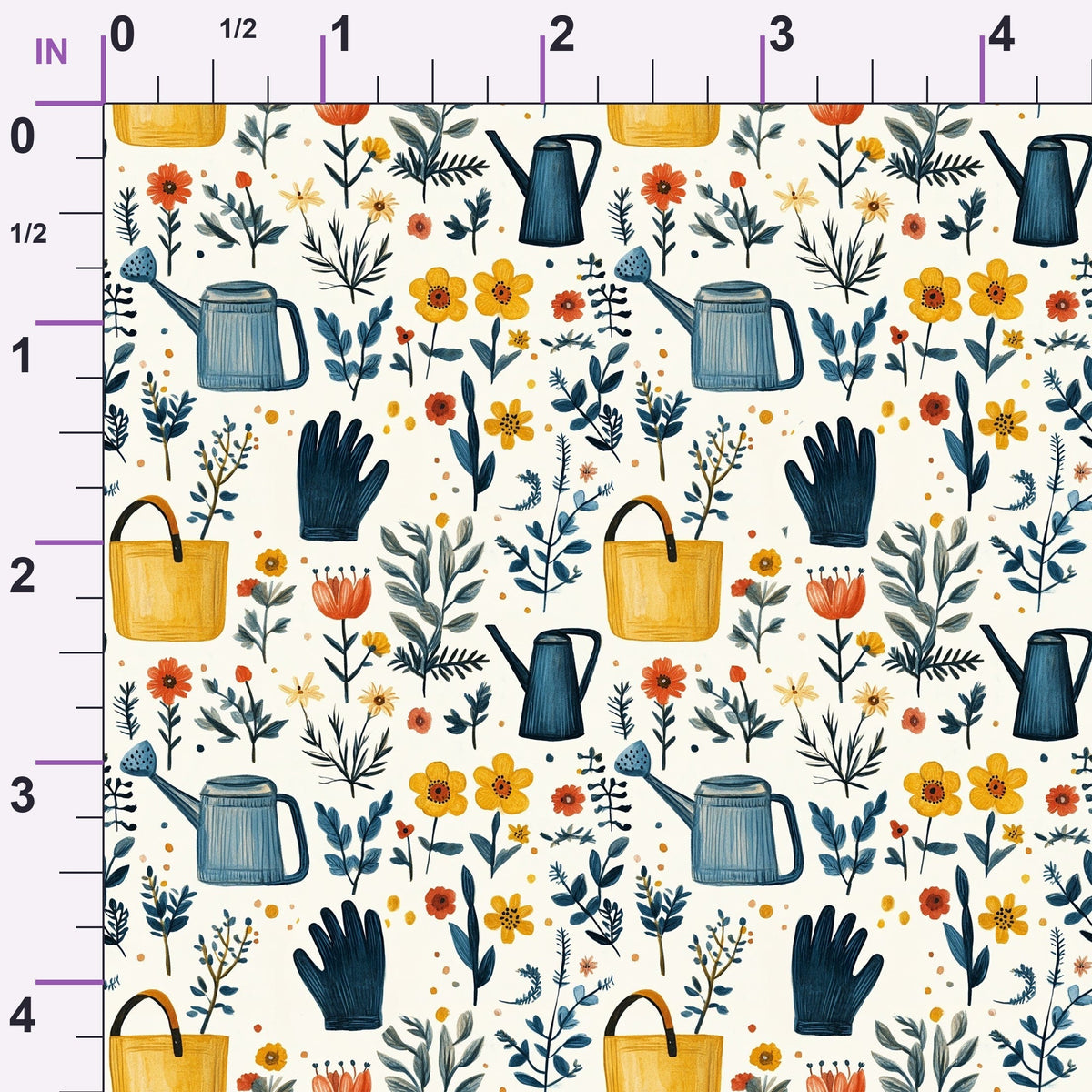Green Thumb Blooms Pattern 12 Minky Fabric