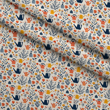 Green Thumb Blooms Pattern 2 Minky Fabric