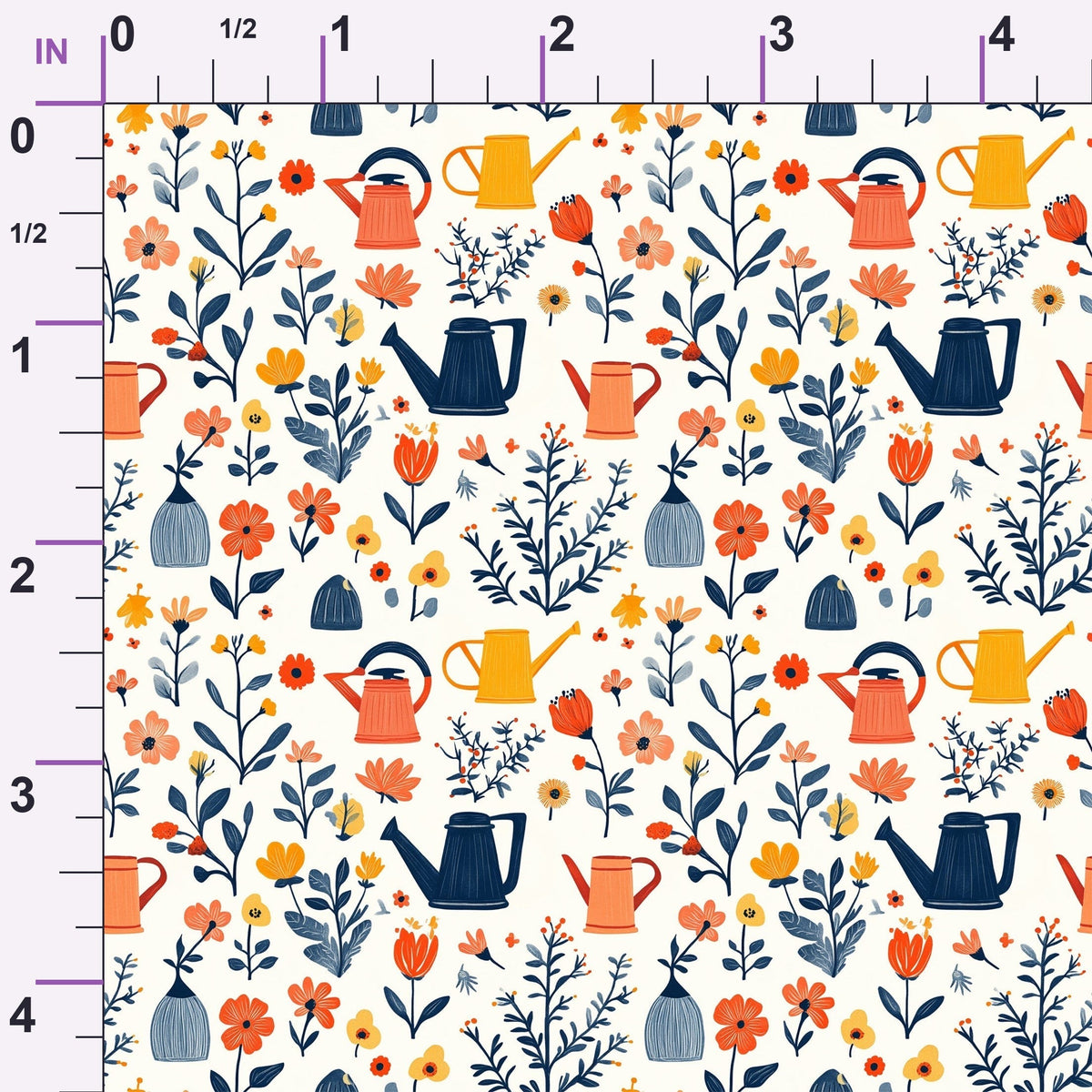 Green Thumb Blooms Pattern 2 Minky Fabric