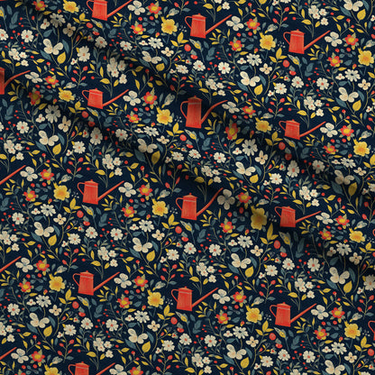 Green Thumb Blooms Pattern 3 Minky Fabric