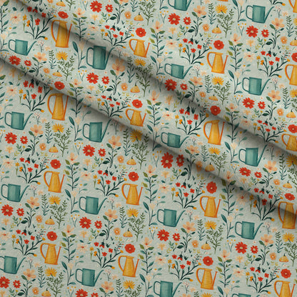 Green Thumb Blooms Pattern 7 Minky Fabric