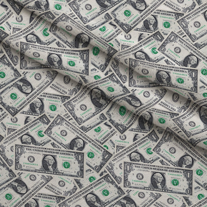 Greenback Stacks Pattern 1 Minky Fabric