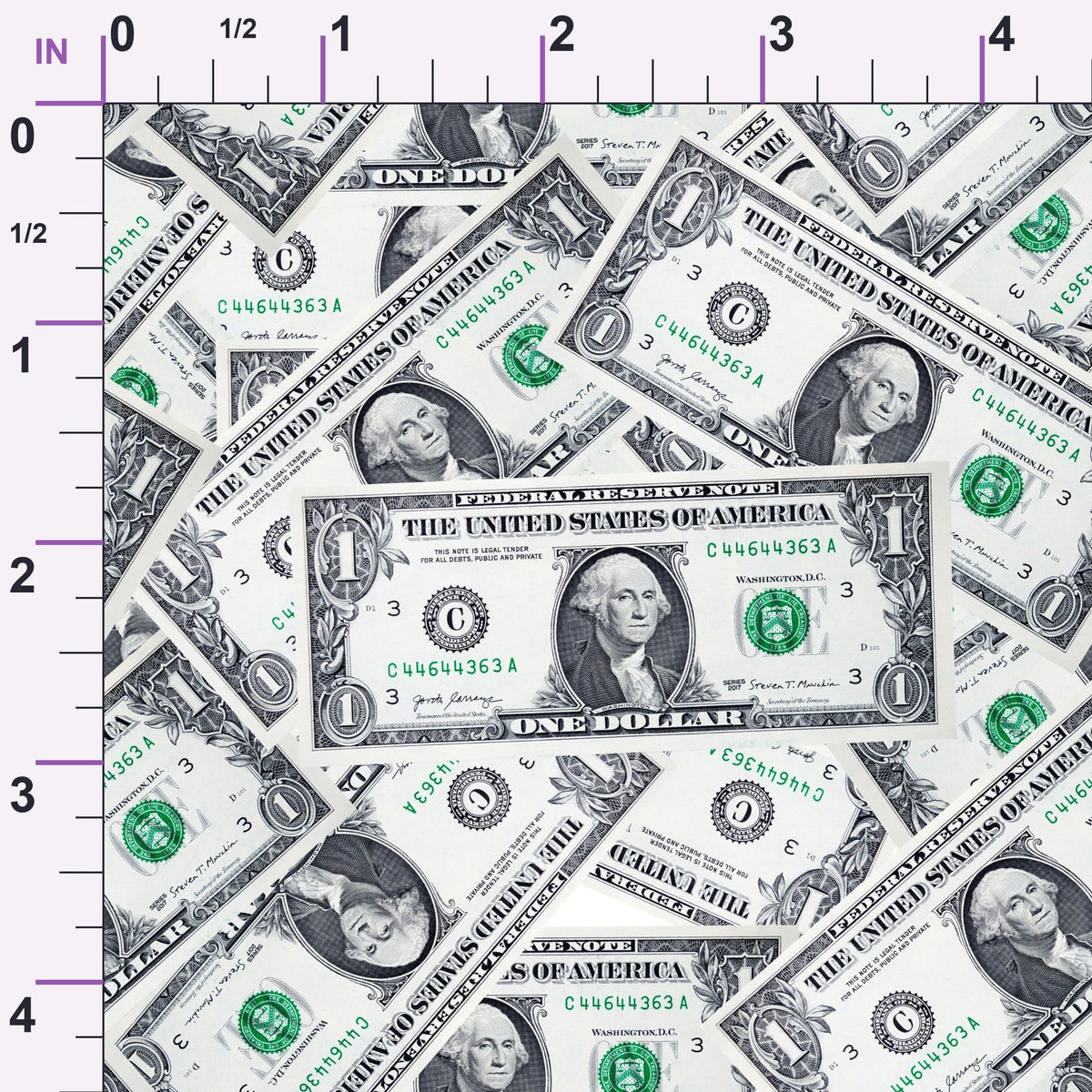 Greenback Stacks Pattern 1 Minky Fabric