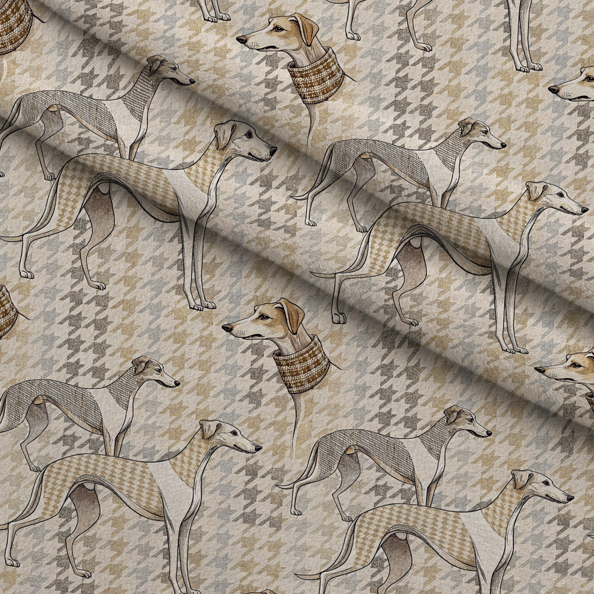 Greyhound Tweed Pattern 10 Minky Fabric