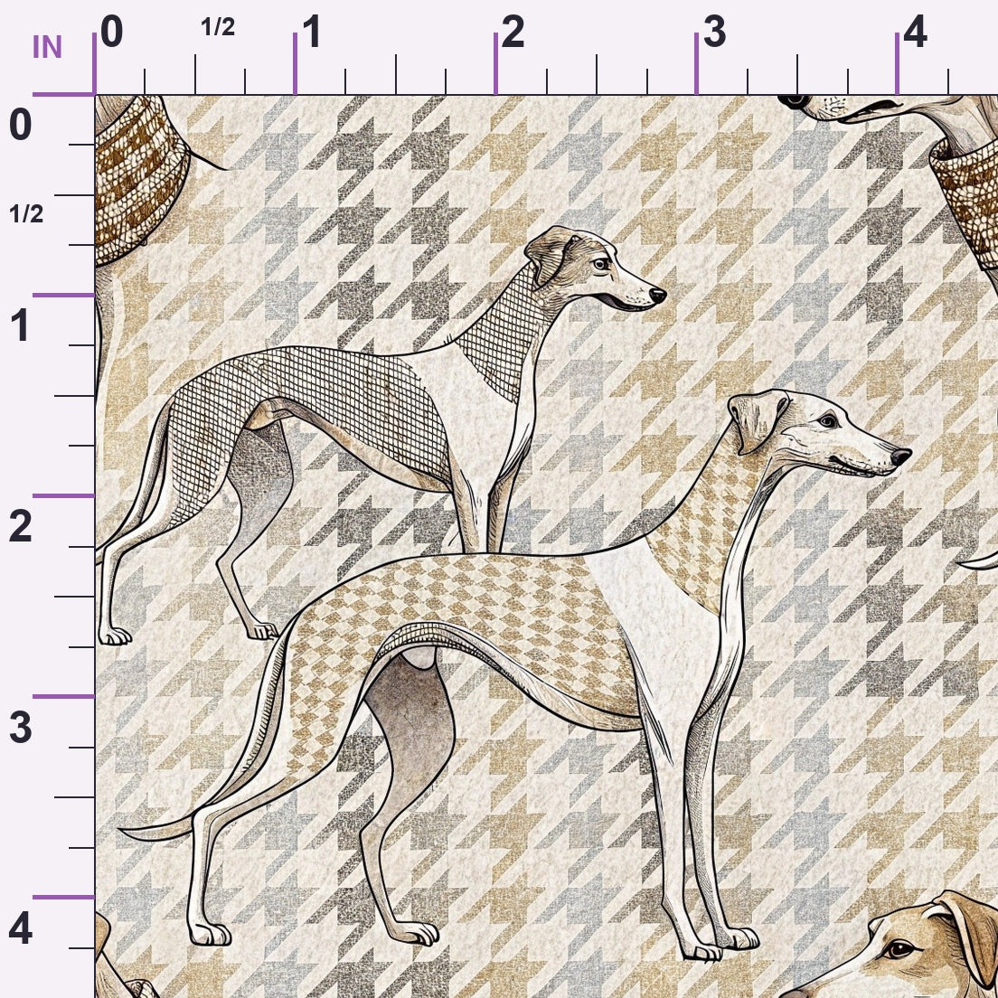 Greyhound Tweed Pattern 10 Minky Fabric