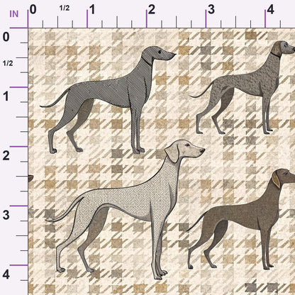 Greyhound Tweed Pattern 2 Minky Fabric
