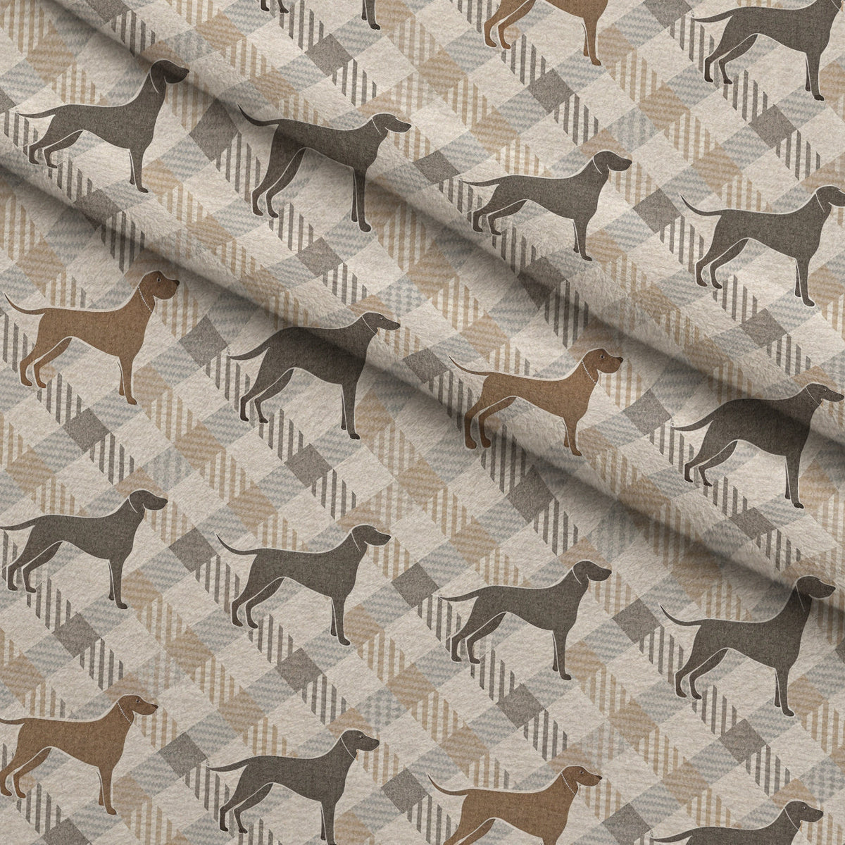 Greyhound Tweed Pattern 3 Minky Fabric