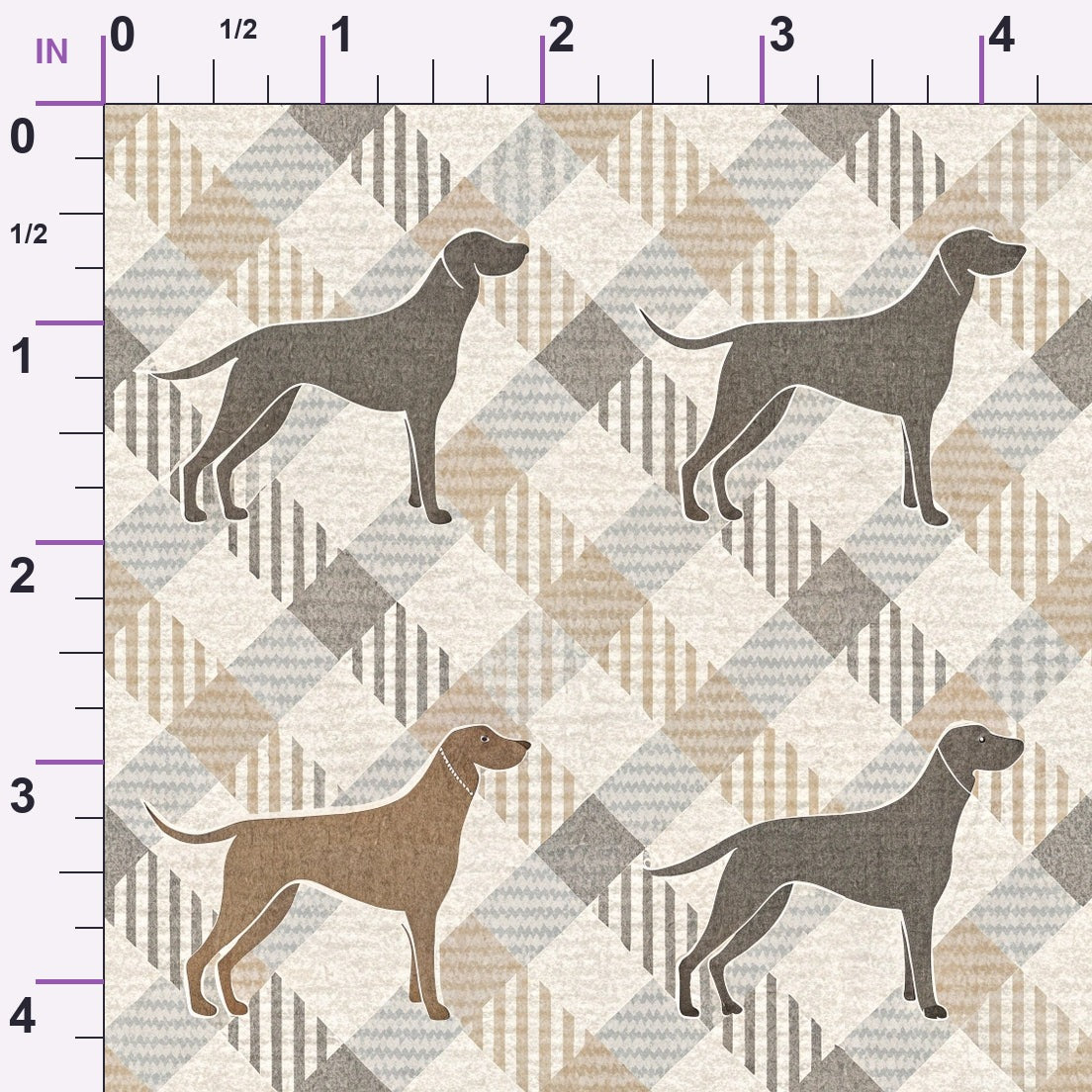 Greyhound Tweed Pattern 3 Minky Fabric