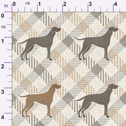 Greyhound Tweed Pattern 3 Minky Fabric