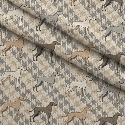 Greyhound Tweed Pattern 5 Minky Fabric