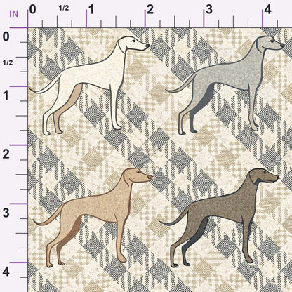 Greyhound Tweed Pattern 5 Minky Fabric
