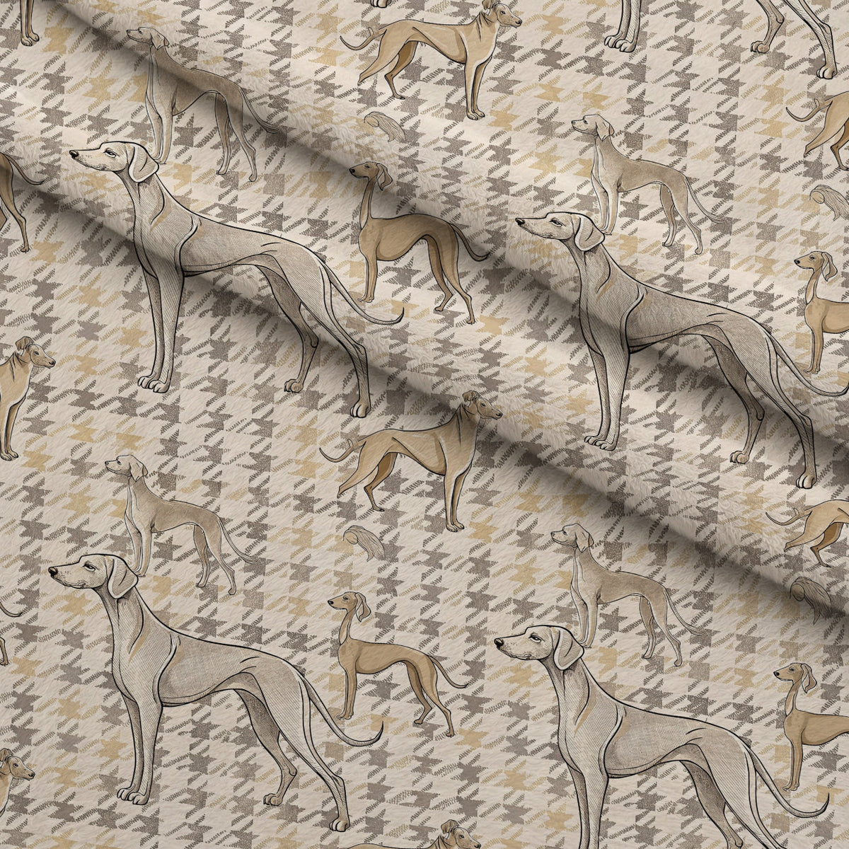 Greyhound Tweed Pattern 7 Minky Fabric