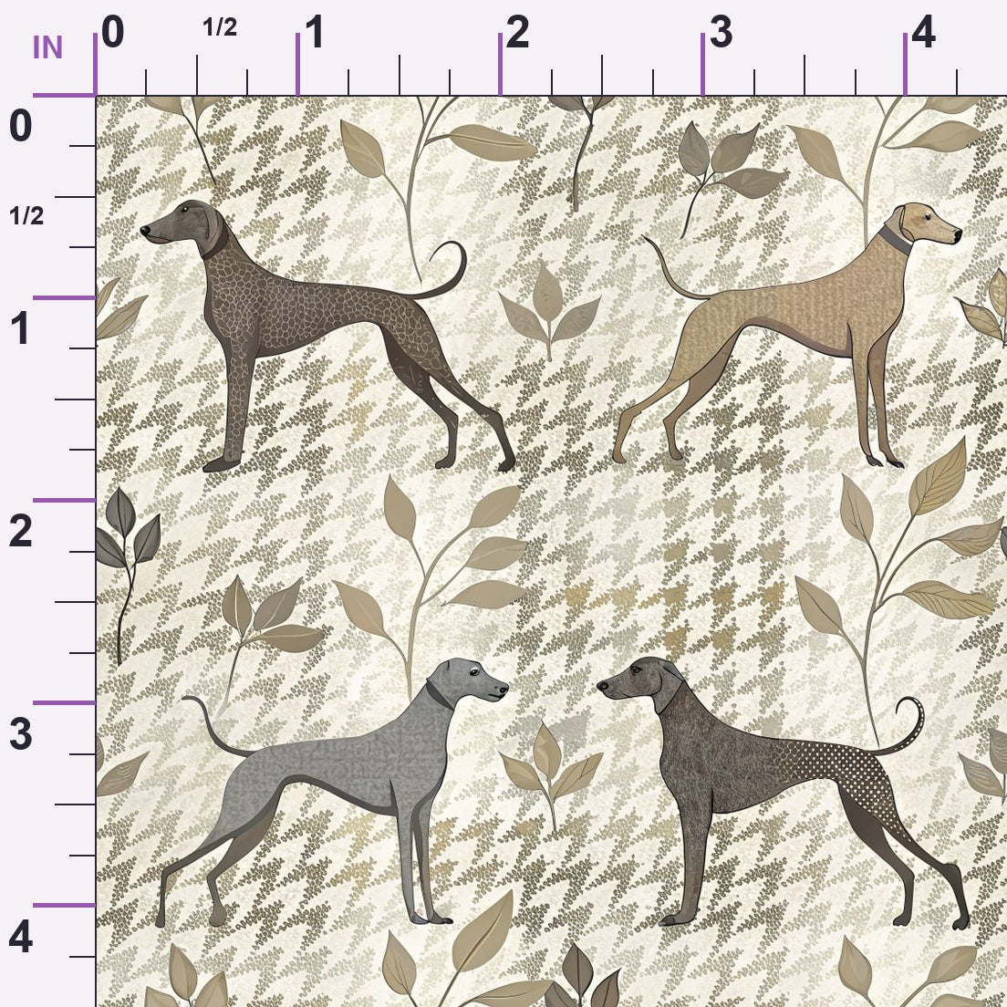 Greyhound Tweed Pattern 8 Minky Fabric