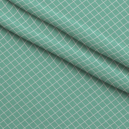 Grid Mint Minky Fabric