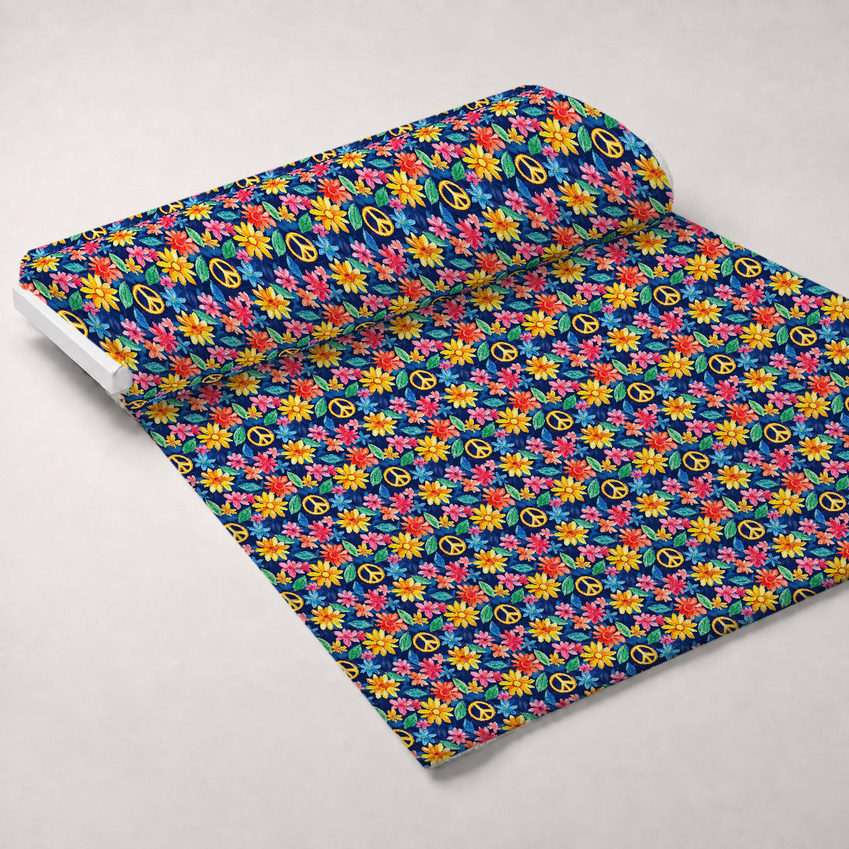 Groovy Peace Blooms Pattern 1 Minky Fabric
