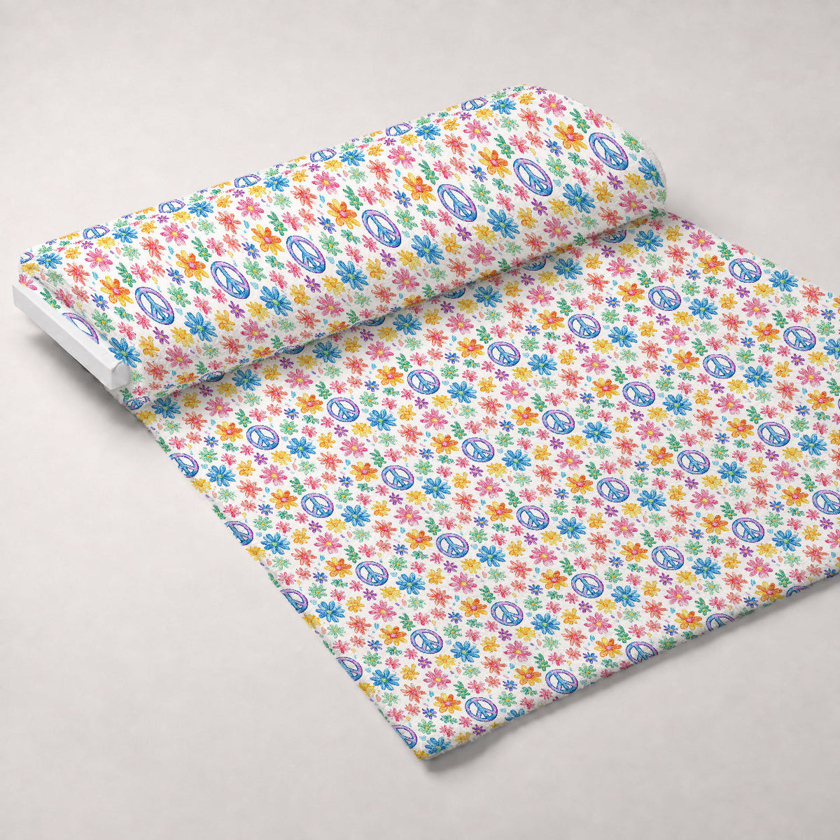 Groovy Peace Blooms Pattern 8 Minky Fabric
