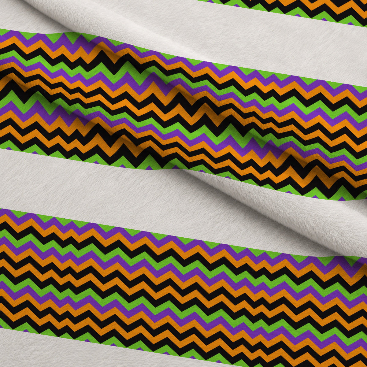 Halloween Chevron Pattern Minky Fabric