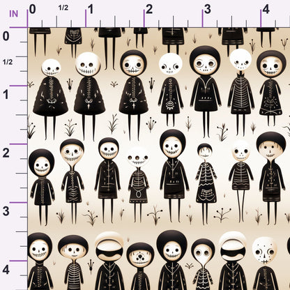 Halloween Skeleton Pattern 28 Minky Fabric