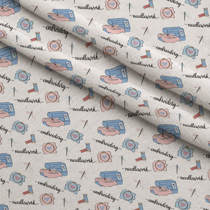 Hand and Machine Embroidery Pattern 1 Minky Fabric